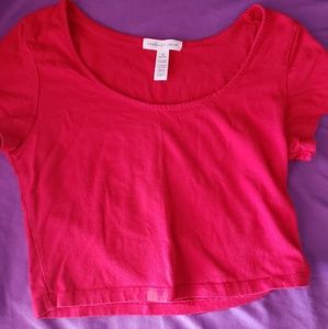 Cute red crop top